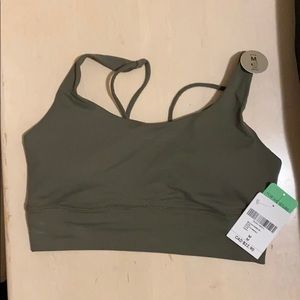 Army green sports bra